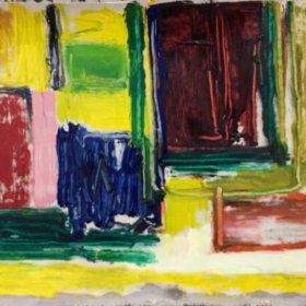Interior Yellow 12in x 28in - Oil on Linen 2017